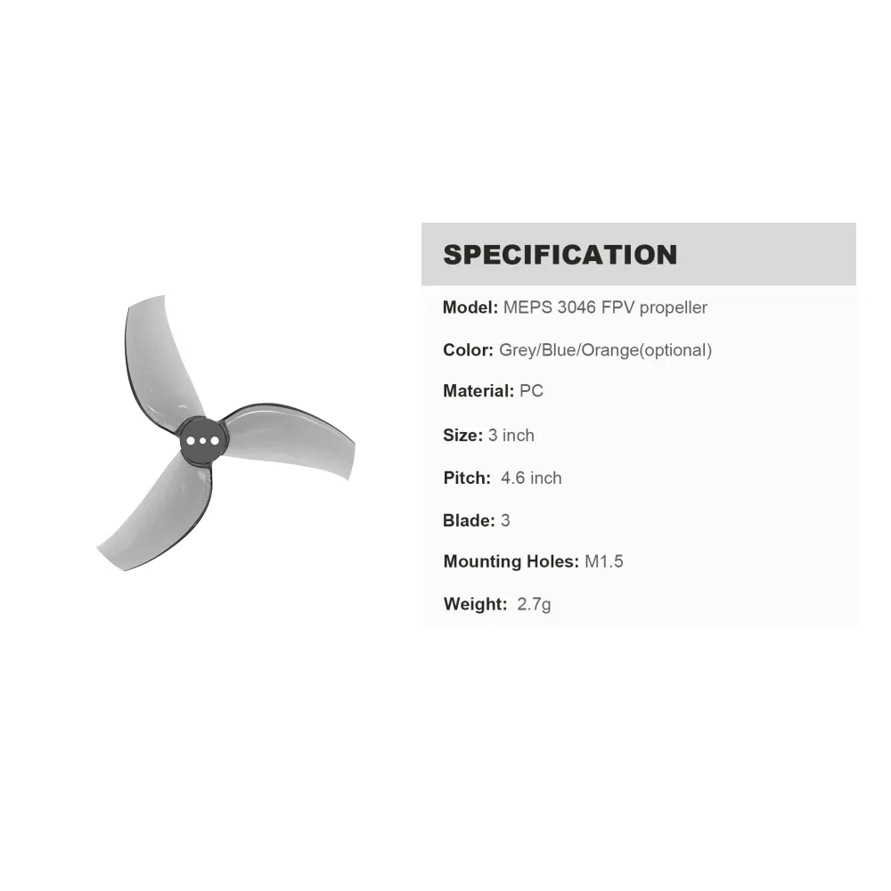 MEPS SZ3046 Cinewhoop Propeller for 3 inch FPV Lightweight
