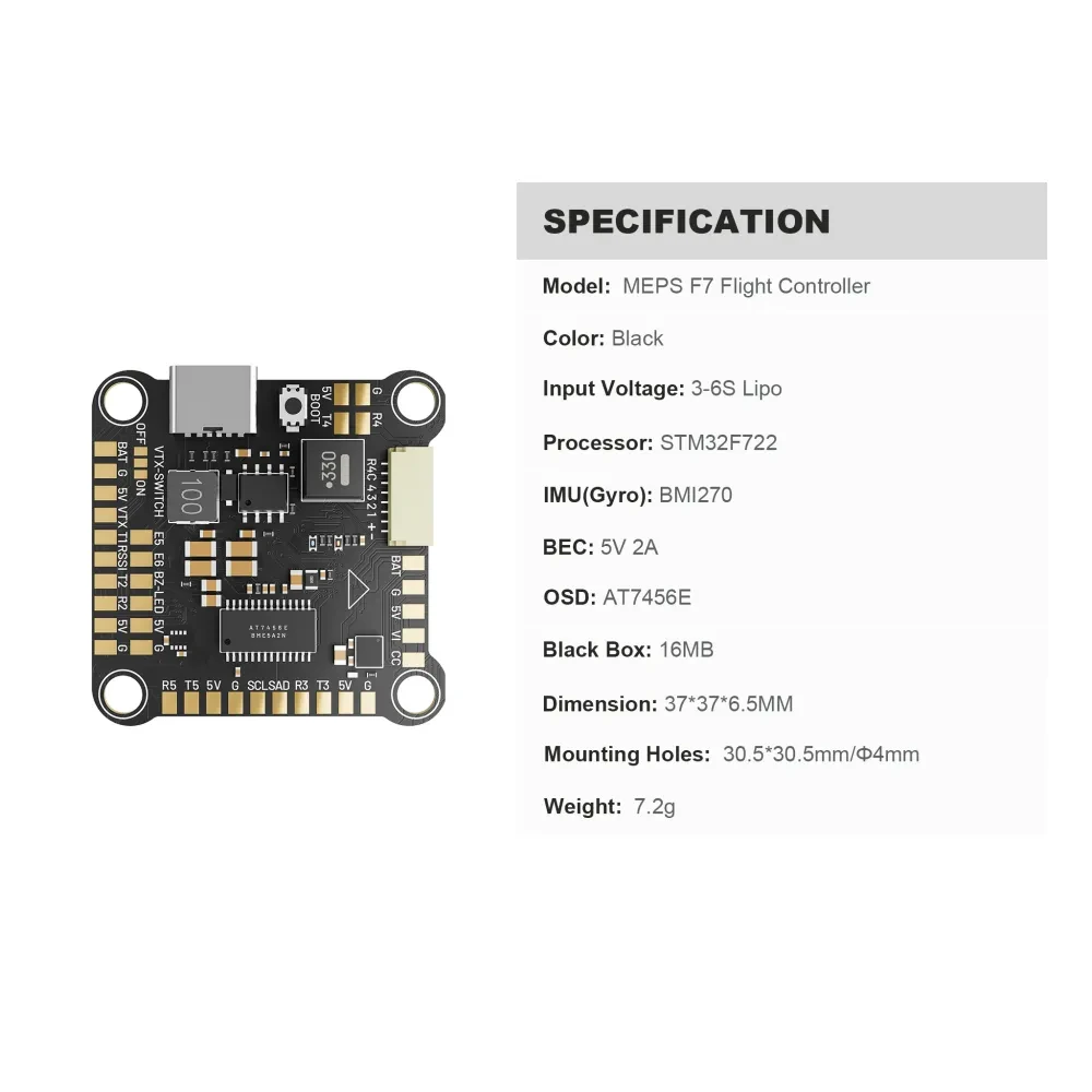 meps-sz-f7-analog-fpv-flight-controller