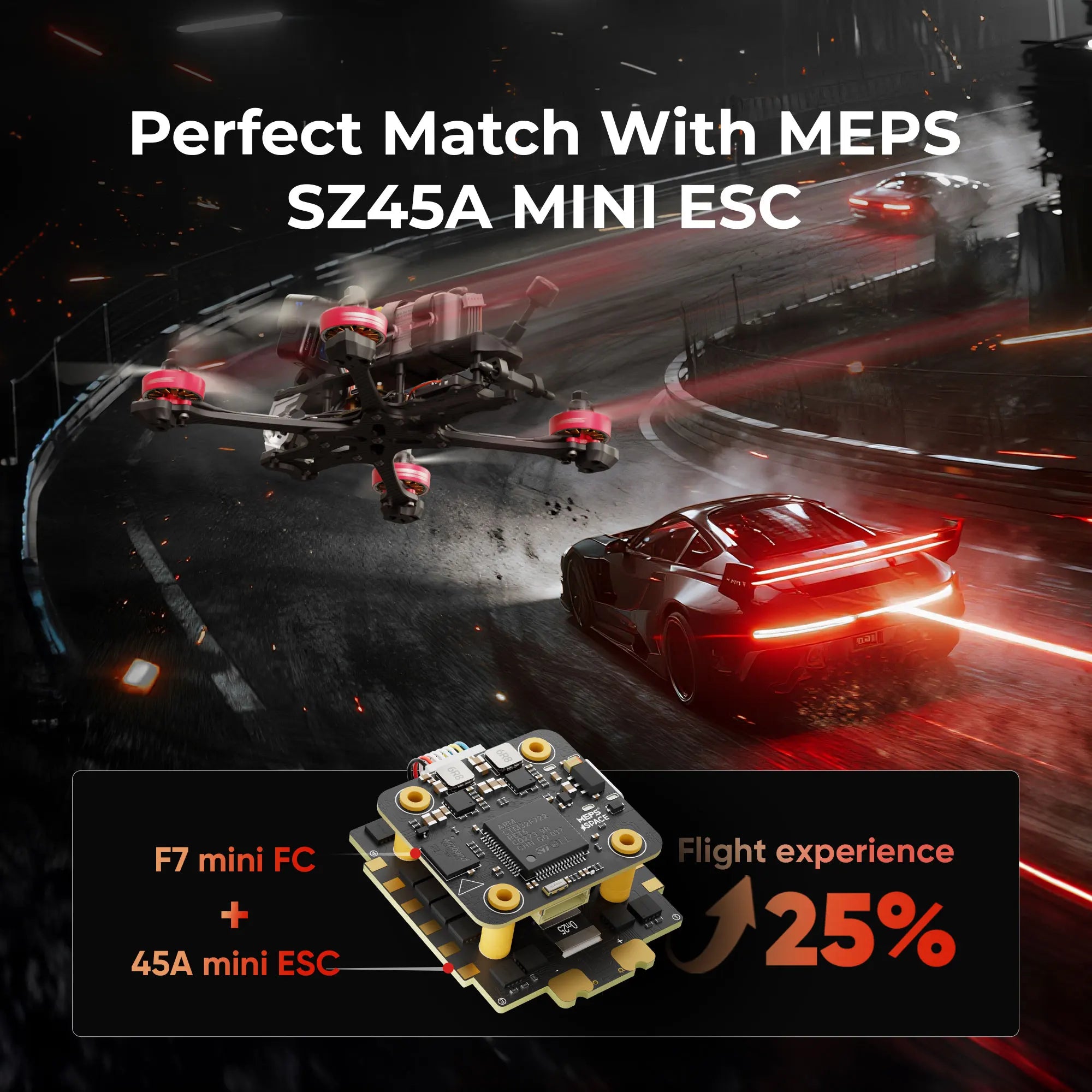 meps sz mini f7 fc with 45a esc