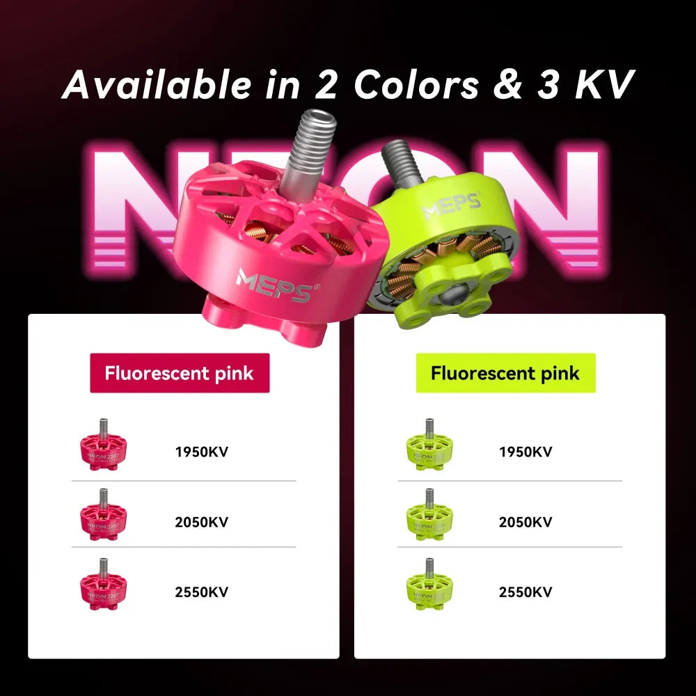 MEPS NEON 2207 5 inch Drone Motors 1950KV/2050KV/2550KV